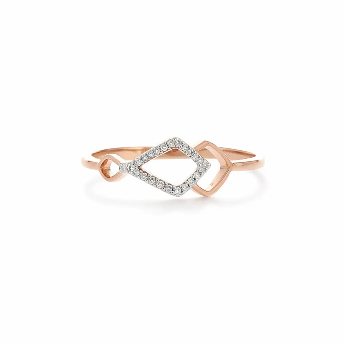 0.03 CT NATURAL DIAMOND WOMENS RING 18K GOLD